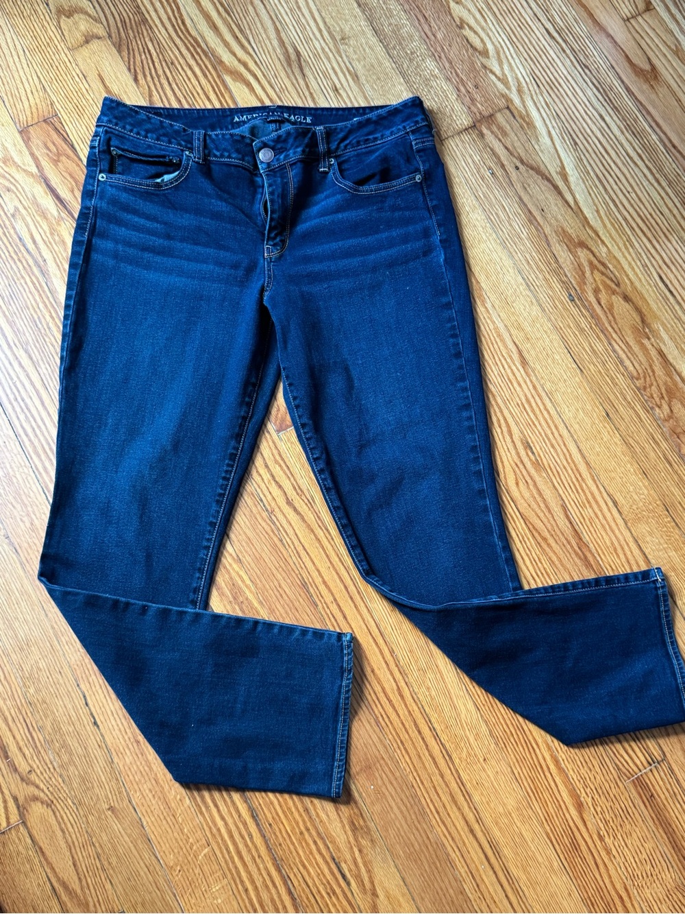 American Eagle Outfitters Women Dark Blue  Long 16 Denim